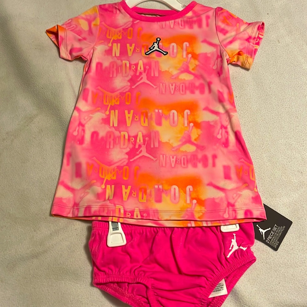 Baby girl pink Jordan dress. Never worn size 24M